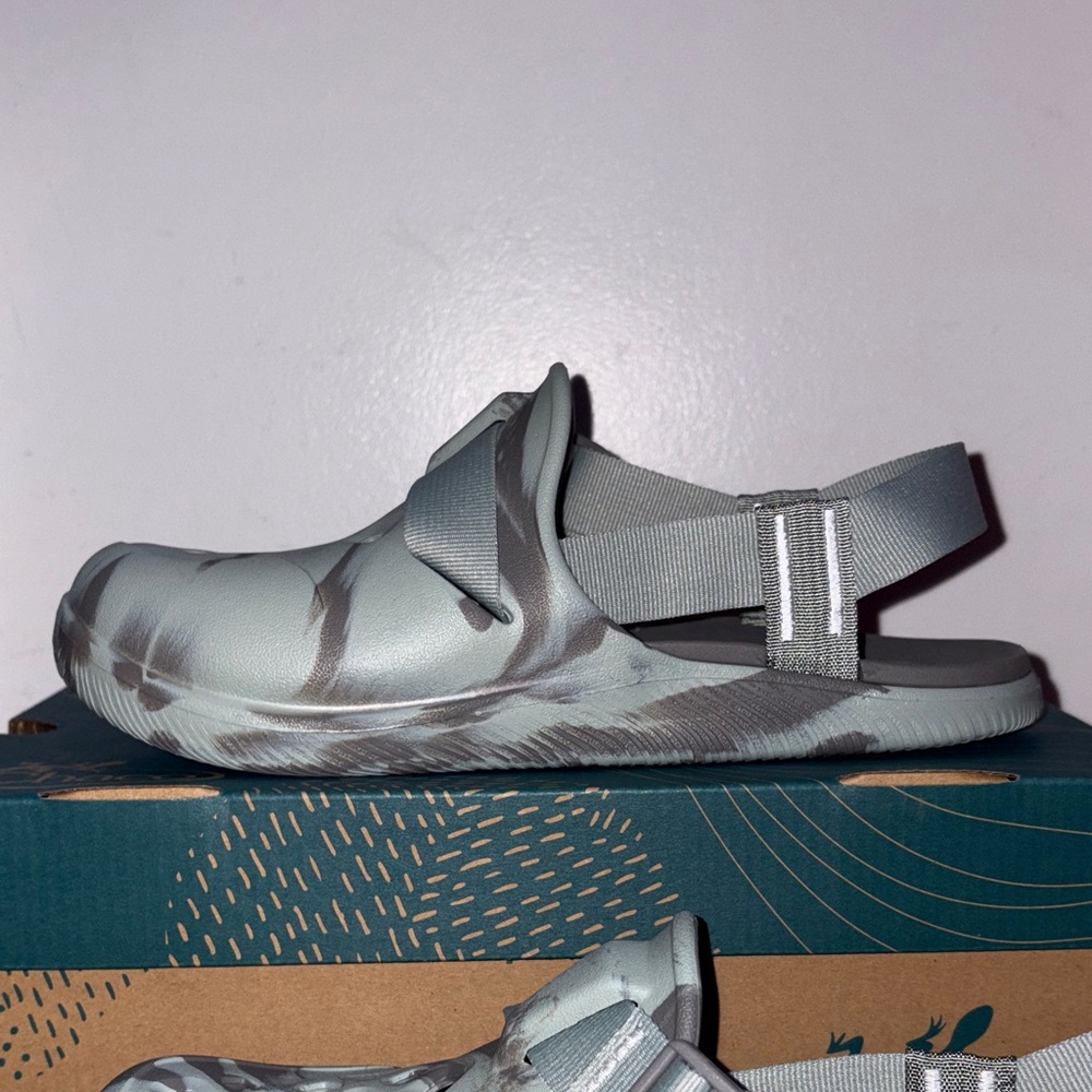 Chaco Gray Patterned Clogs With Adjustable Strap - image 5